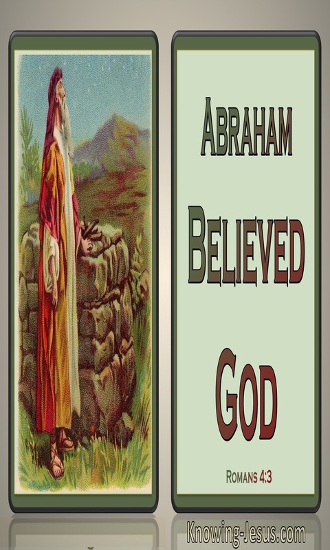 Romans 4:3 Abraham Believed God (brown)